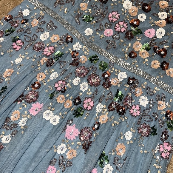 Mac Duggal 5721 NWT Embellished High Neck Long Sleeve A Line Gown - Picture 6 of 9